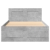 vidaXL Cama con cabecero madera de ingeniería gris hormigón 75x190 cm