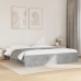 Estructura de cama madera de ingeniería gris hormigón 200x200cm