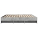 Estructura de cama madera de ingeniería gris hormigón 200x200cm