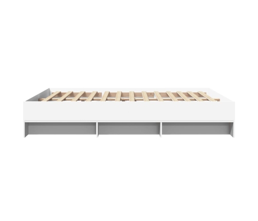 Estructura de cama madera de ingeniería blanca 150x200 cm