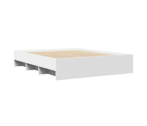 Estructura de cama madera de ingeniería blanca 150x200 cm