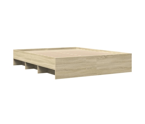 Estructura de cama sin colchón madera roble Sonoma 150x200 cm