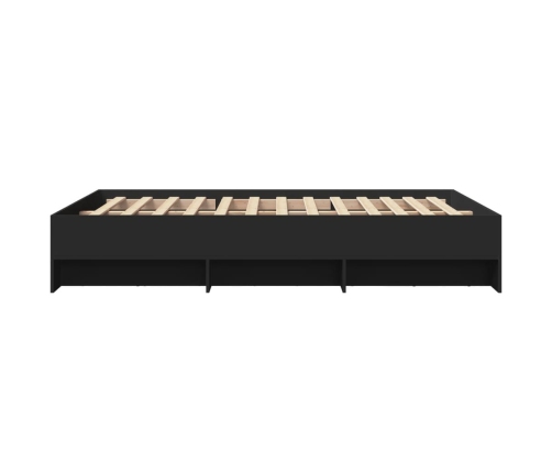 vidaXL Estructura de cama madera de ingeniería negra 120x200 cm