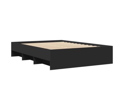 vidaXL Estructura de cama madera de ingeniería negra 120x200 cm