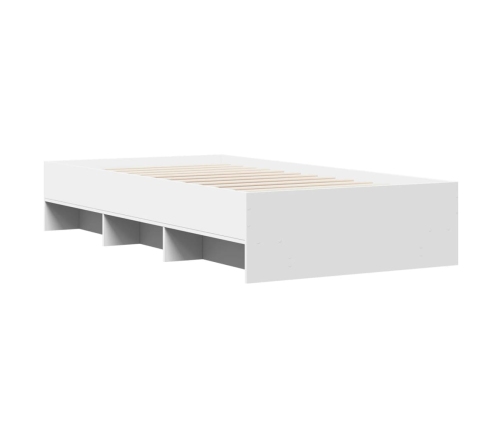 Estructura de cama madera de ingeniería blanca 100x200 cm