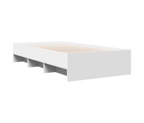 Estructura de cama madera de ingeniería blanca 100x200 cm