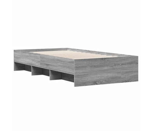 Estructura de cama madera de ingeniería gris Sonoma 100x200 cm