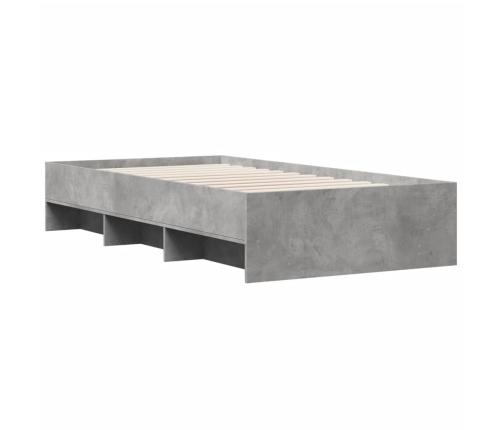 Estructura de cama madera de ingeniería gris hormigón 90x200cm