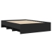 vidaXL Estructura de cama madera de ingeniería negra 135x190 cm