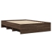 vidaXL Estructura de cama madera de ingeniería marrón roble 135x190 cm