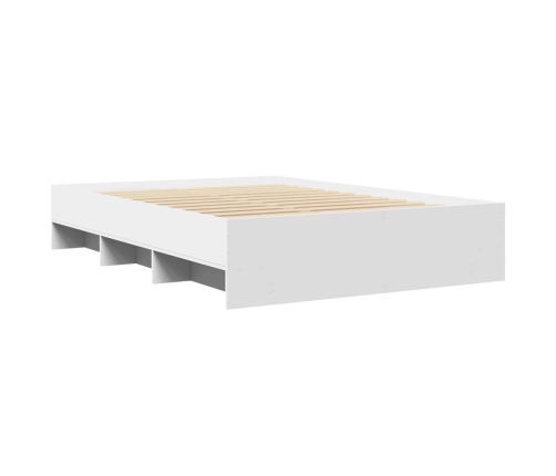 Estructura de cama madera de ingeniería blanca 120x190 cm