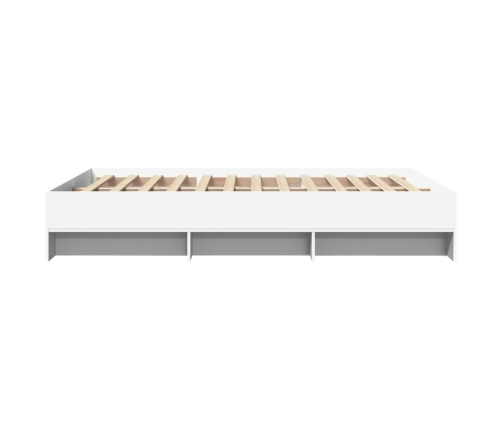 Estructura de cama madera de ingeniería blanca 120x190 cm