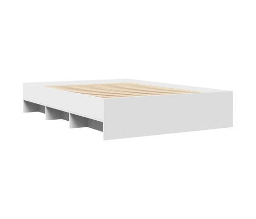 Estructura de cama madera de ingeniería blanca 120x190 cm