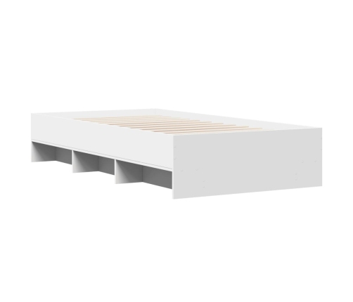 Estructura de cama madera de ingeniería blanca 90x190 cm