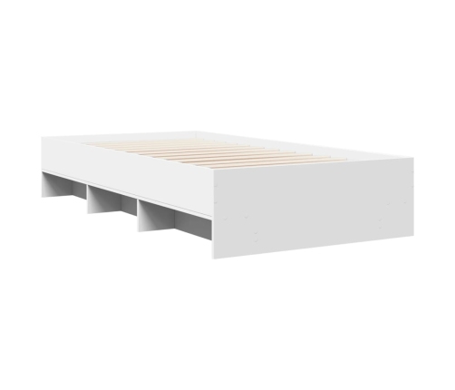 Estructura de cama madera de ingeniería blanca 90x190 cm