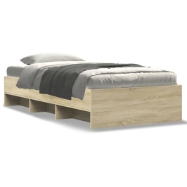 Estructura de cama sin colchón madera roble Sonoma 75x190 cm