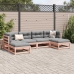 Set de sofás jardín 6 pzas con cojines madera abeto Douglas