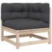 Set de sofás jardín 7 pzas con cojines madera maciza pino