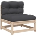 Set de sofás jardín 7 pzas con cojines madera maciza pino