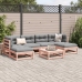 Set de sofás jardín 7 pzas con cojines madera abeto Douglas