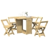 Set comedor plegable mariposa 5 pzas Corona madera pino marrón