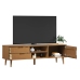 Mueble de TV MOLDE madera maciza de pino marrón 158x40x49 cm