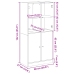 Aparador alto con puertas madera ingeniería blanco 68x37x142 cm