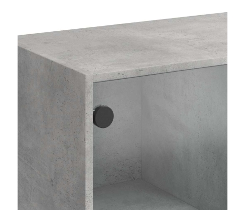 Aparador madera de ingeniería gris hormigón 102x37x75,5 cm