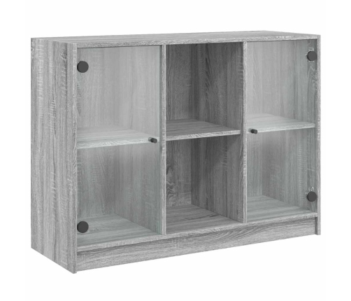 Aparador madera de ingeniería gris Sonoma 102x37x75,5 cm