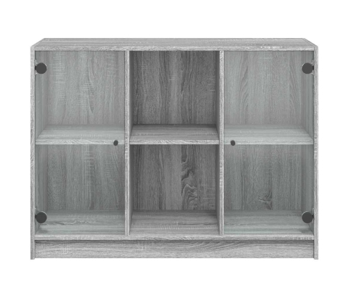 Aparador madera de ingeniería gris Sonoma 102x37x75,5 cm