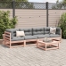 Set de sofás jardín 5 pzas con cojines madera abeto Douglas