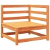 Juego de sofás de jardín 5 pzas madera maciza pino marrón cera