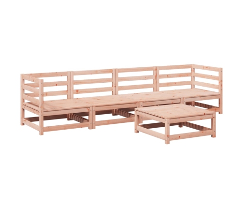 Juego de sofás de jardín 5 pzas madera maciza de abeto Douglas