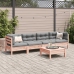 Set de sofás jardín 5 pzas con cojines madera abeto Douglas