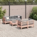 Set de sofás jardín 6 pzas con cojines madera abeto Douglas