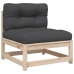 Set de sofás jardín 7 pzas con cojines madera maciza pino