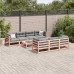 Set de sofás jardín 8 pzas con cojines madera de abeto Douglas