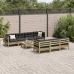 Set de sofás jardín 8 pzas con cojines madera pino impregnada