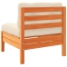 Set de sofás jardín 8 pzas con cojines madera pino marrón cera