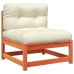 Set de sofás jardín 8 pzas con cojines madera pino marrón cera