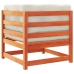Set de sofás jardín 8 pzas con cojines madera pino marrón cera