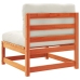 Set de sofás jardín 8 pzas con cojines madera pino marrón cera