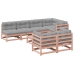 Set de sofás jardín 8 pzas con cojines madera de abeto Douglas
