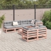 Set de sofás jardín 8 pzas con cojines madera de abeto Douglas