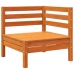 Set de sofás jardín 8 pzas con cojines madera pino marrón cera