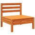 Set de sofás jardín 8 pzas con cojines madera pino marrón cera