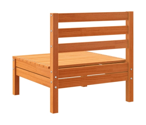 Set de sofás jardín 8 pzas con cojines madera pino marrón cera