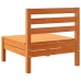 Set de sofás jardín 8 pzas con cojines madera pino marrón cera