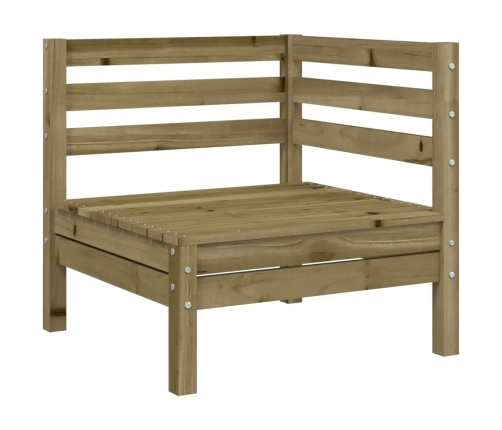 Set de sofás jardín 8 pzas con cojines madera pino impregnada
