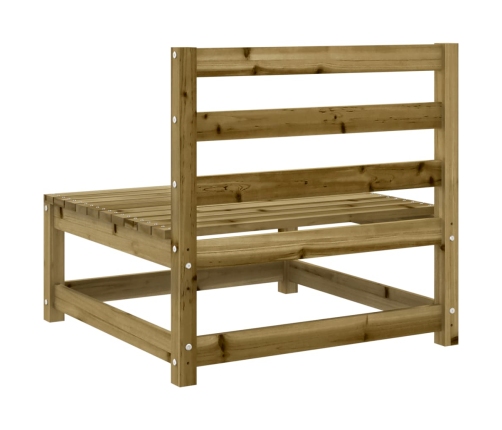 Set de sofás jardín 8 pzas con cojines madera pino impregnada